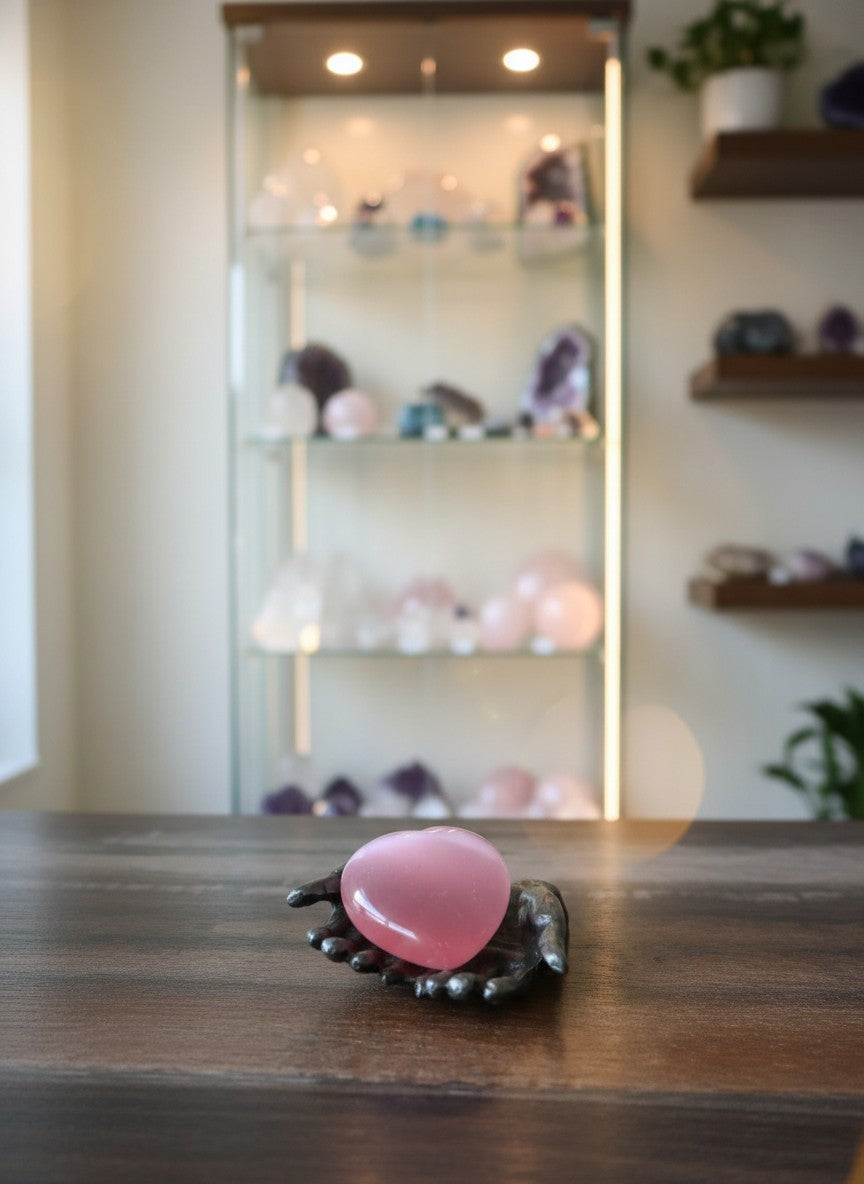 Pink Cat Eye Heart