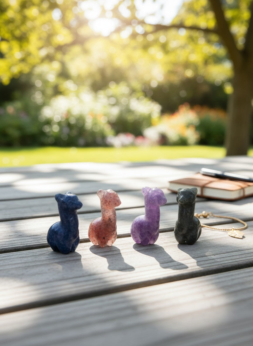 Mini Llama Crystal Carvings