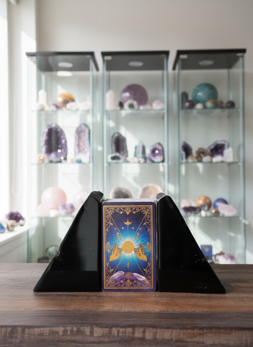 Black Obsidian Bookends