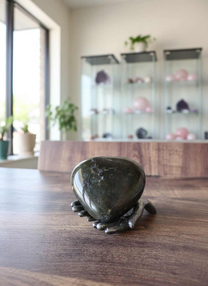 Labradorite Heart