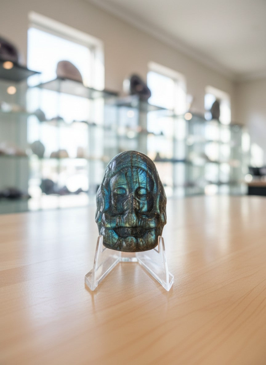 Labradorite Baby Ganesha Carving