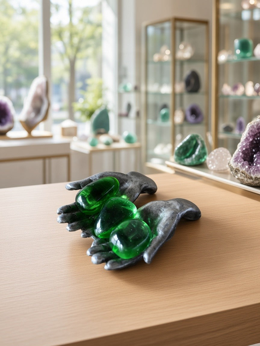 Green Glass Tumbles – Medium