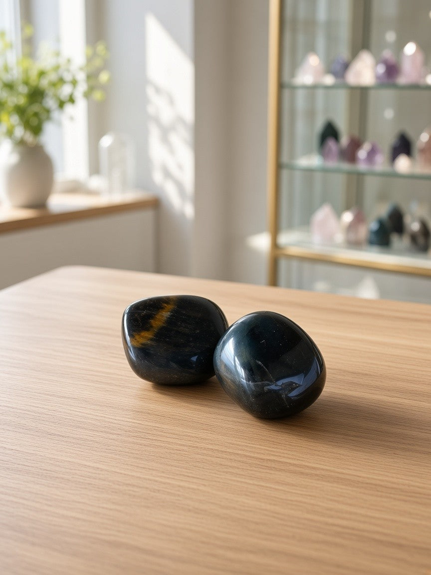 Blue Tiger’s Eye Tumble Stone