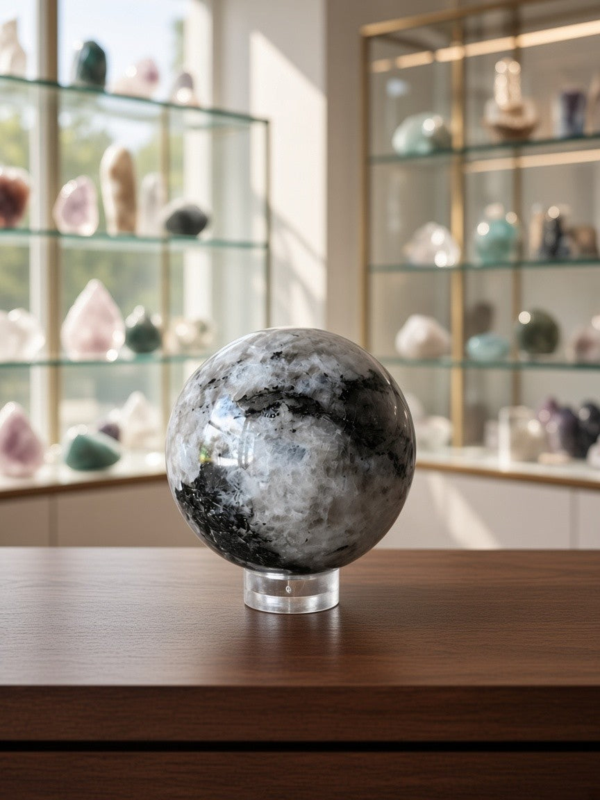Rainbow Moonstone Sphere