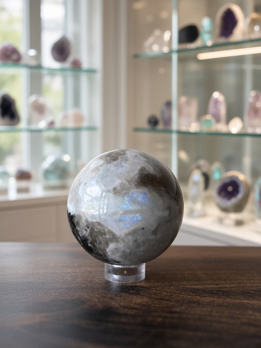 Rainbow Moonstone Sphere