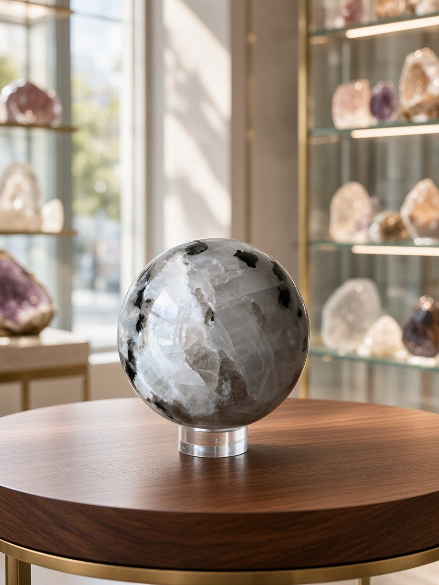 Rainbow Moonstone Sphere