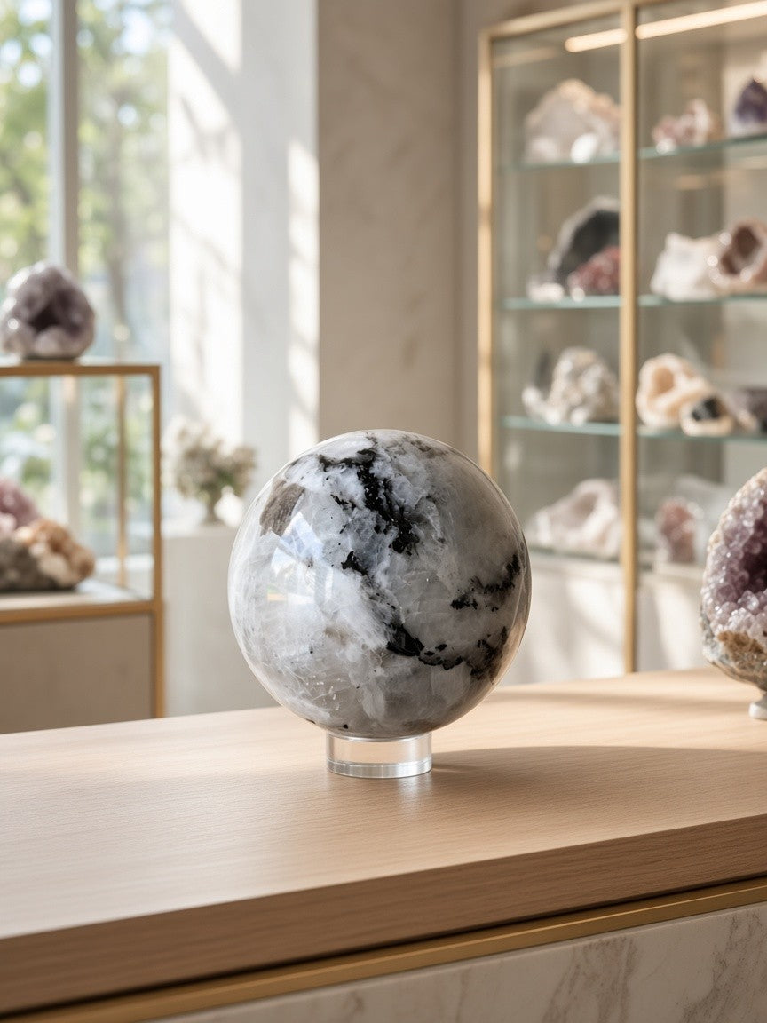 Rainbow Moonstone Sphere