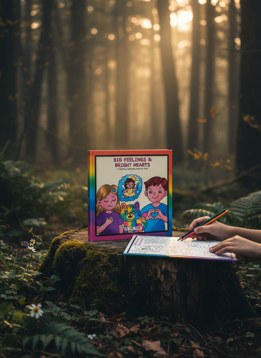 Big Feelings & Bright Hearts: A Calming Colouring Book for Kids
