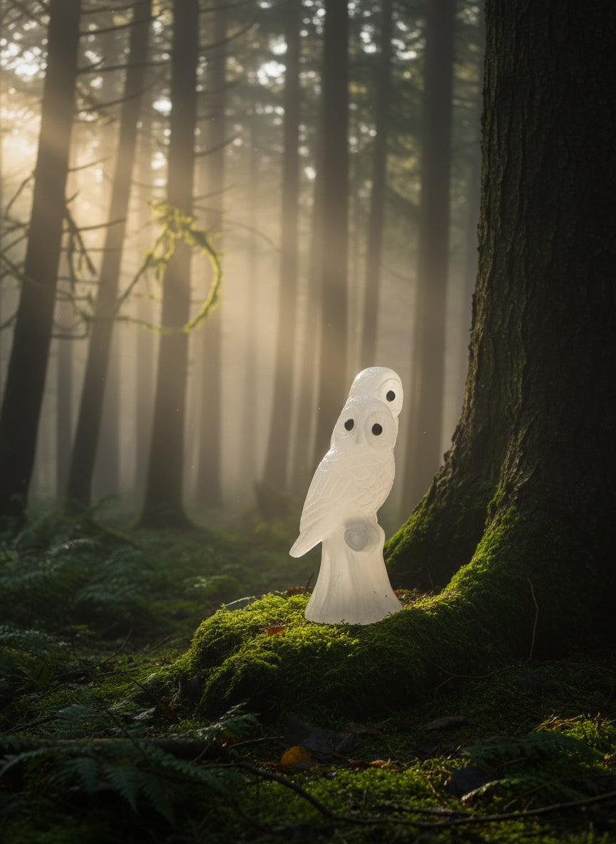 Quartz Master Crafted Owl Pair