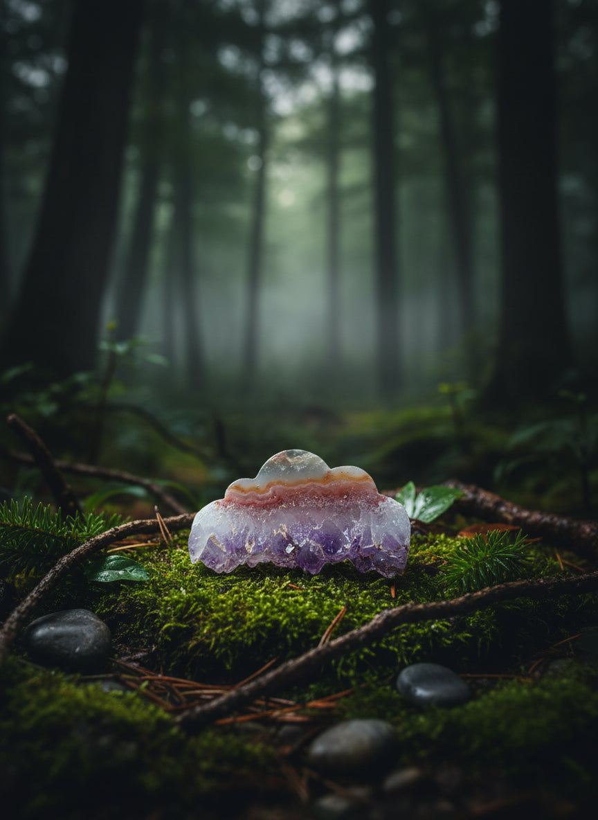 Amethyst Stalactite Cloud Carving