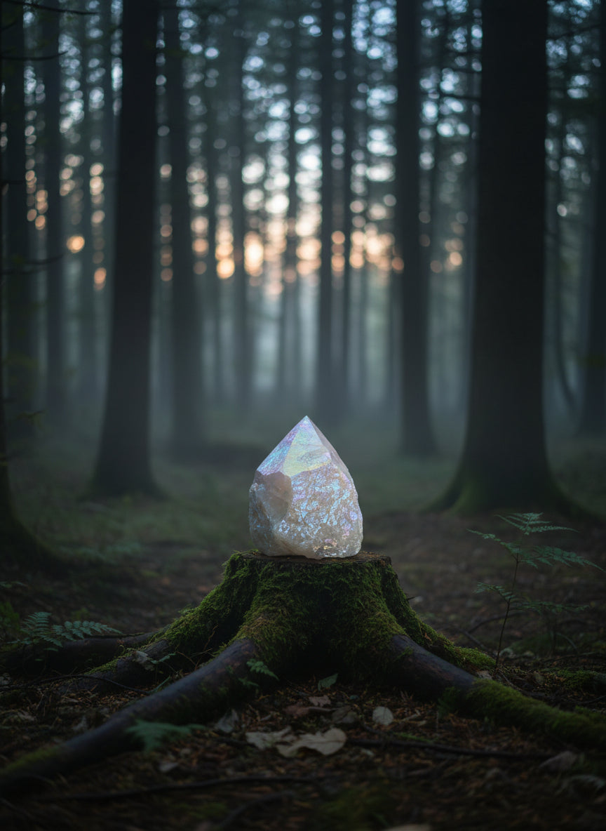 Rose Quartz Base Cut – Aura Coated