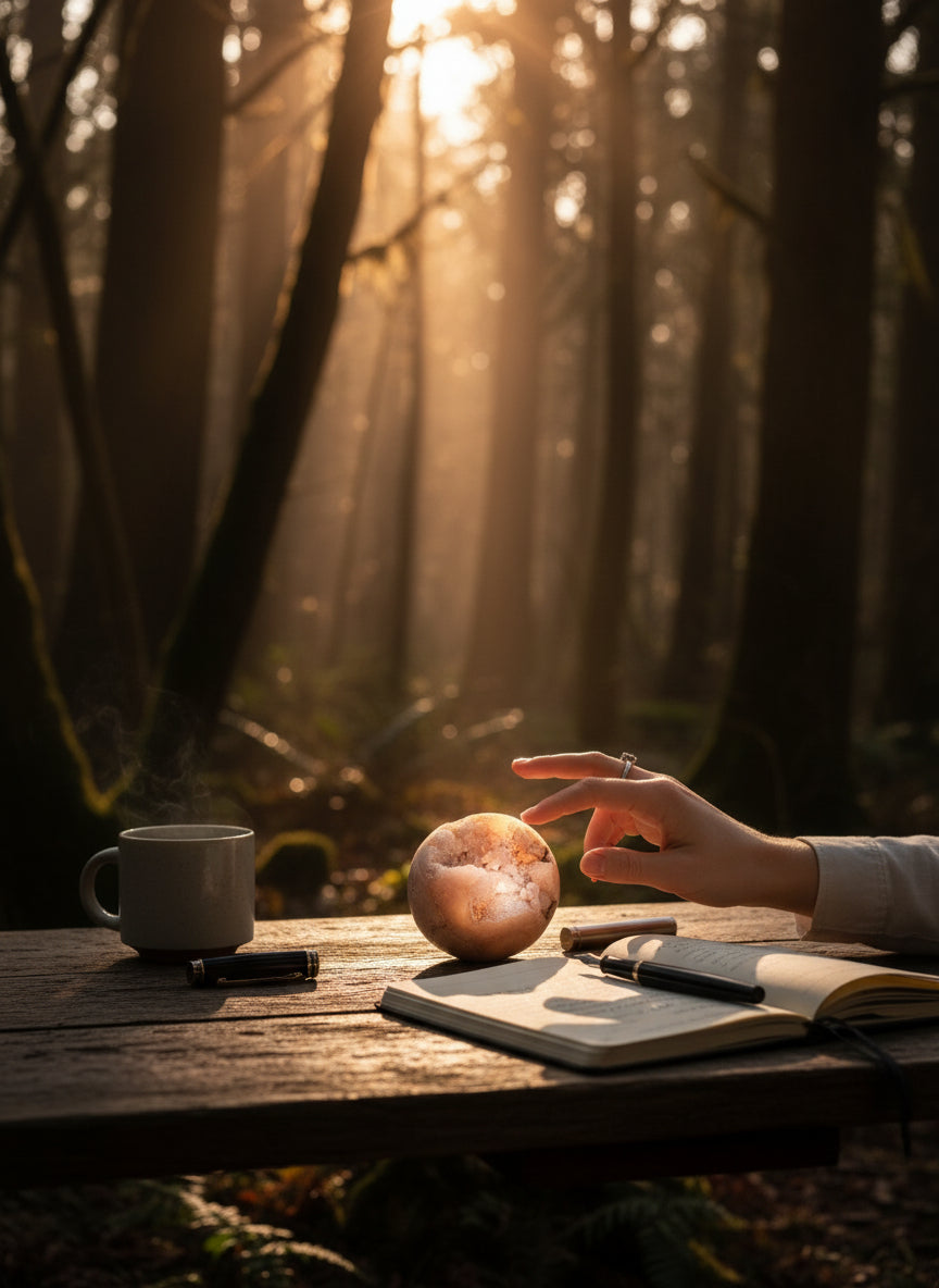 Pink Amethyst Geode Sphere