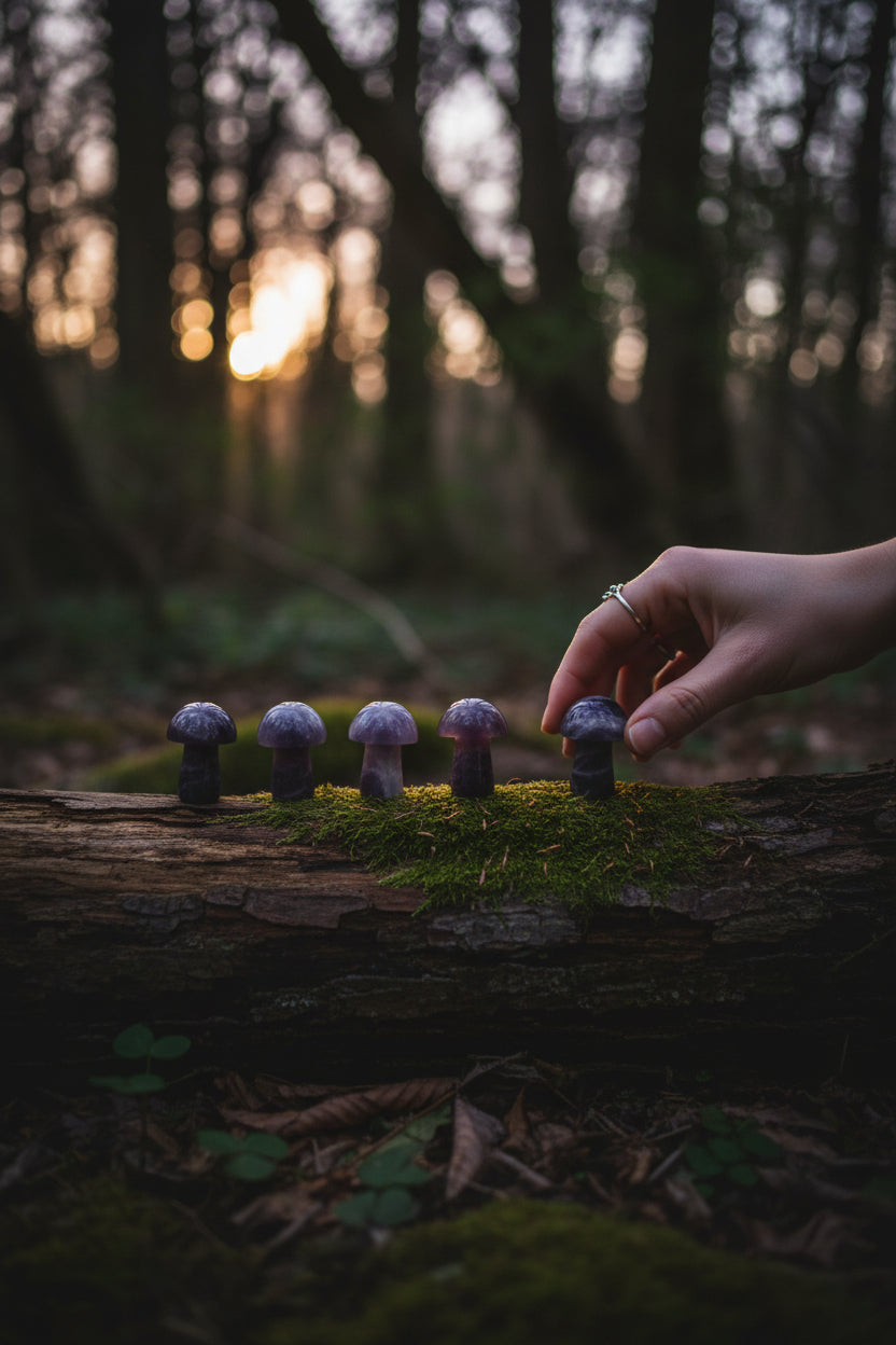 Amethyst Banded Mini Mushroom