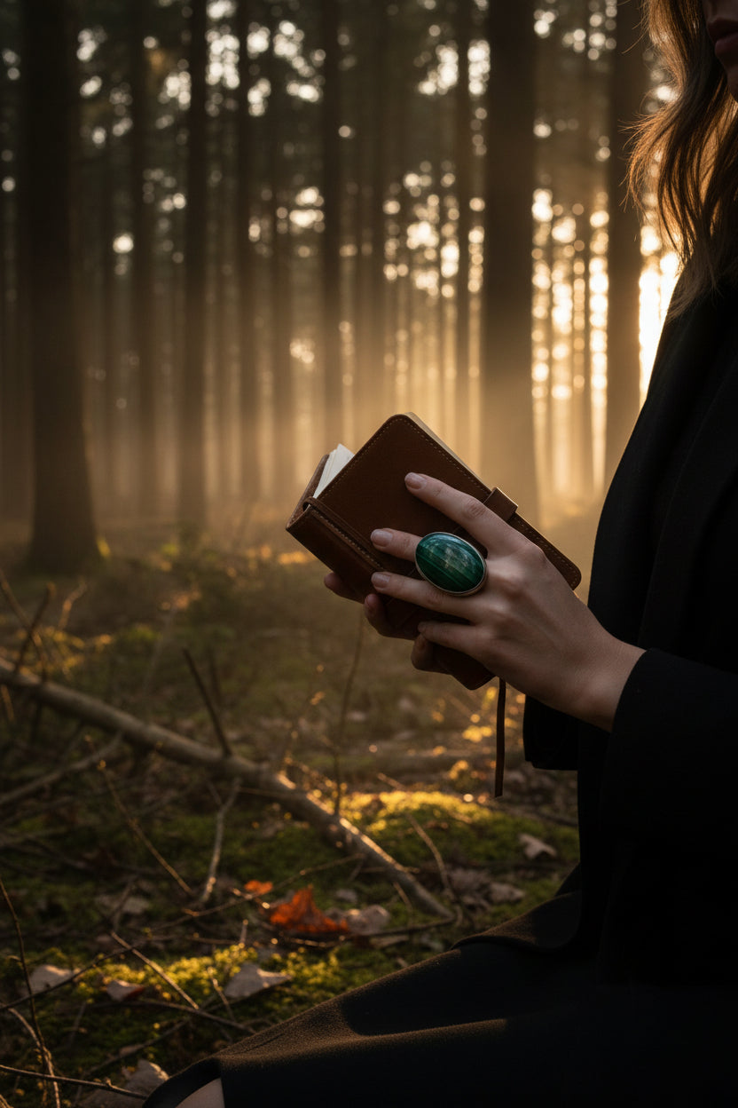 Grounded Heart Ring Size O 1/2