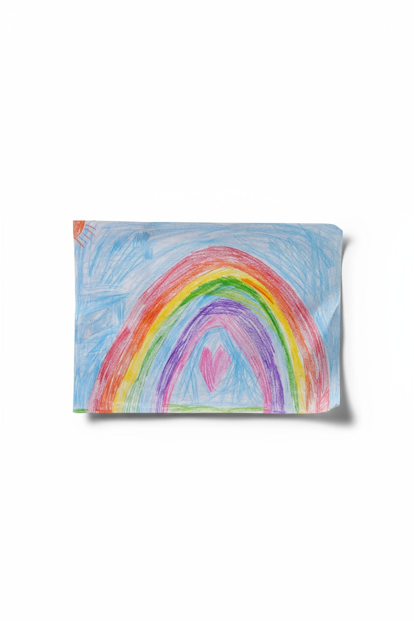 🎨 “Rainbow After the Storm” – Artwork by Caspian, Age 8 🌈💖