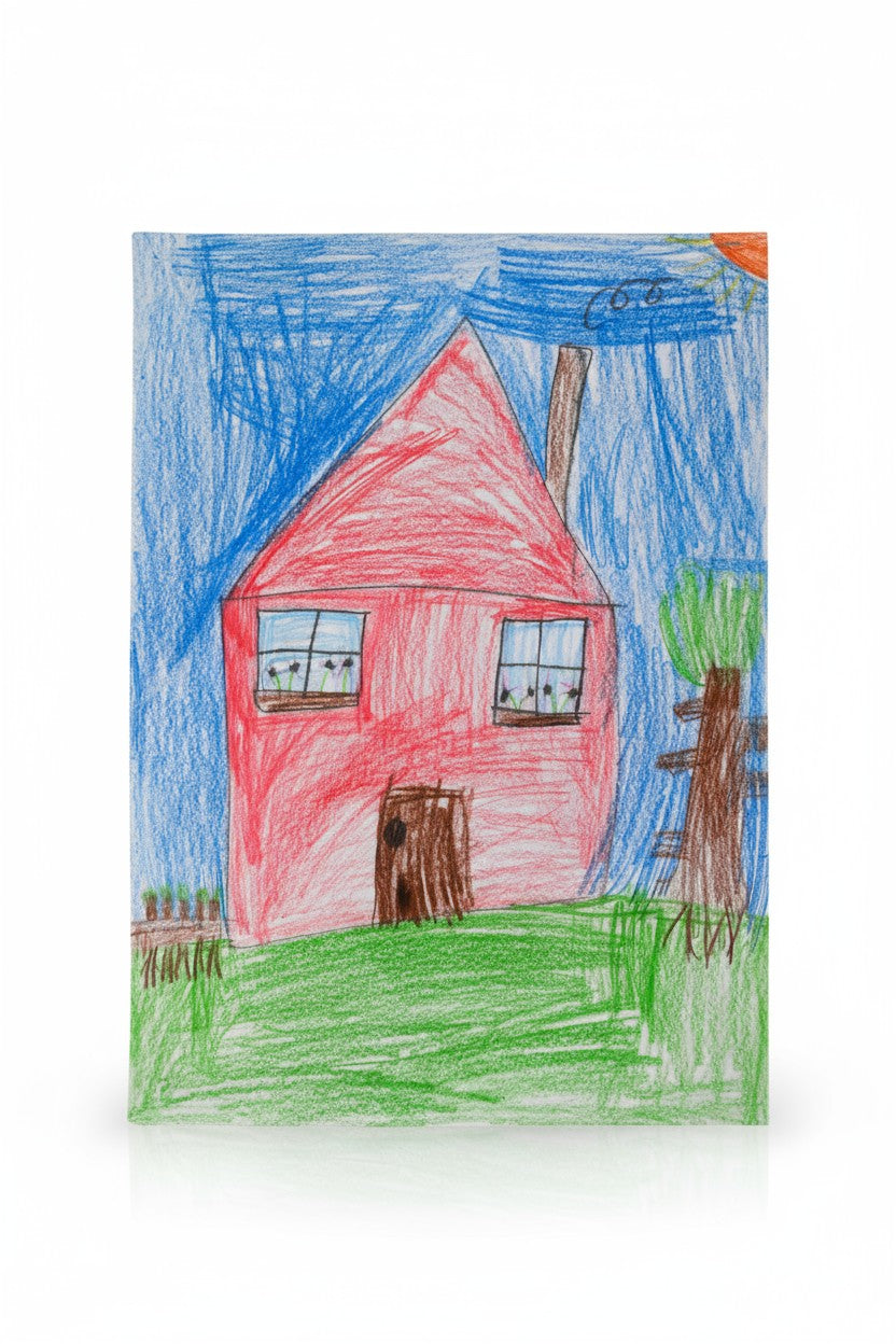 🎨 “A Home is What You Make It” – Artwork by Caspian, Age 8 🏡💛